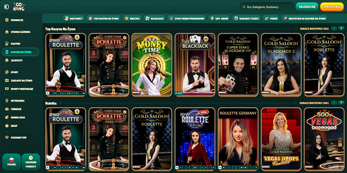 Go Kong Live Casino Games