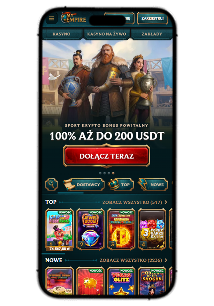 MyEmpire Casino Mobile View