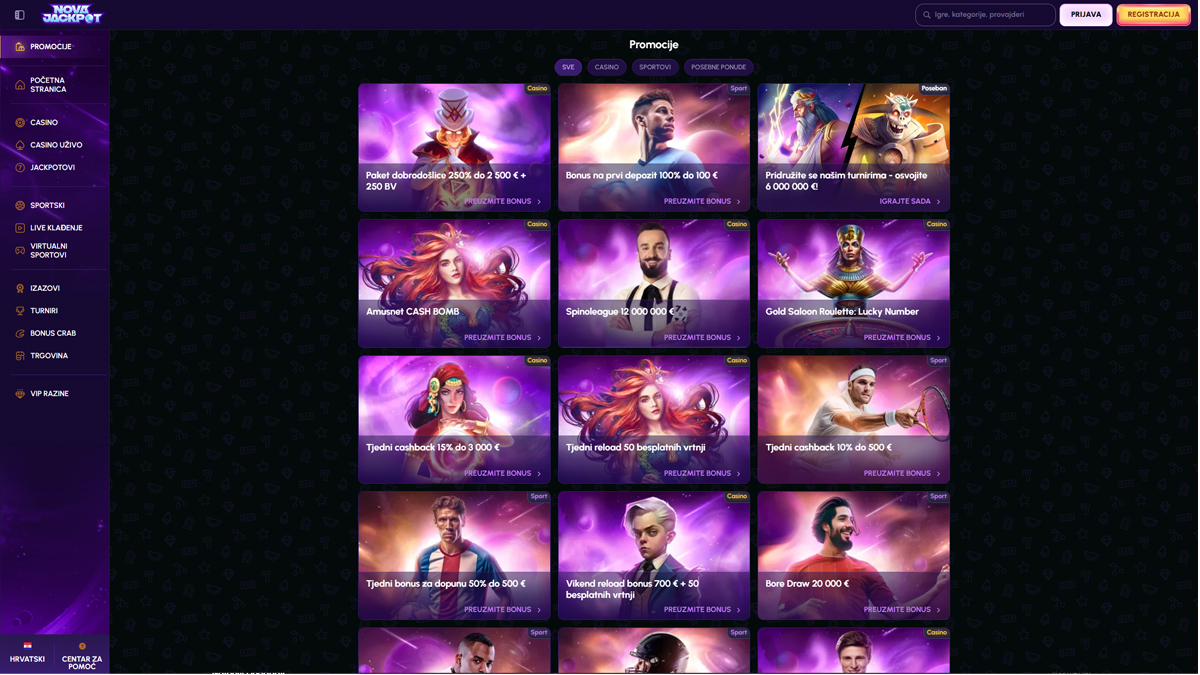 NovaJackpot-Casino-Croatia-Bonuses