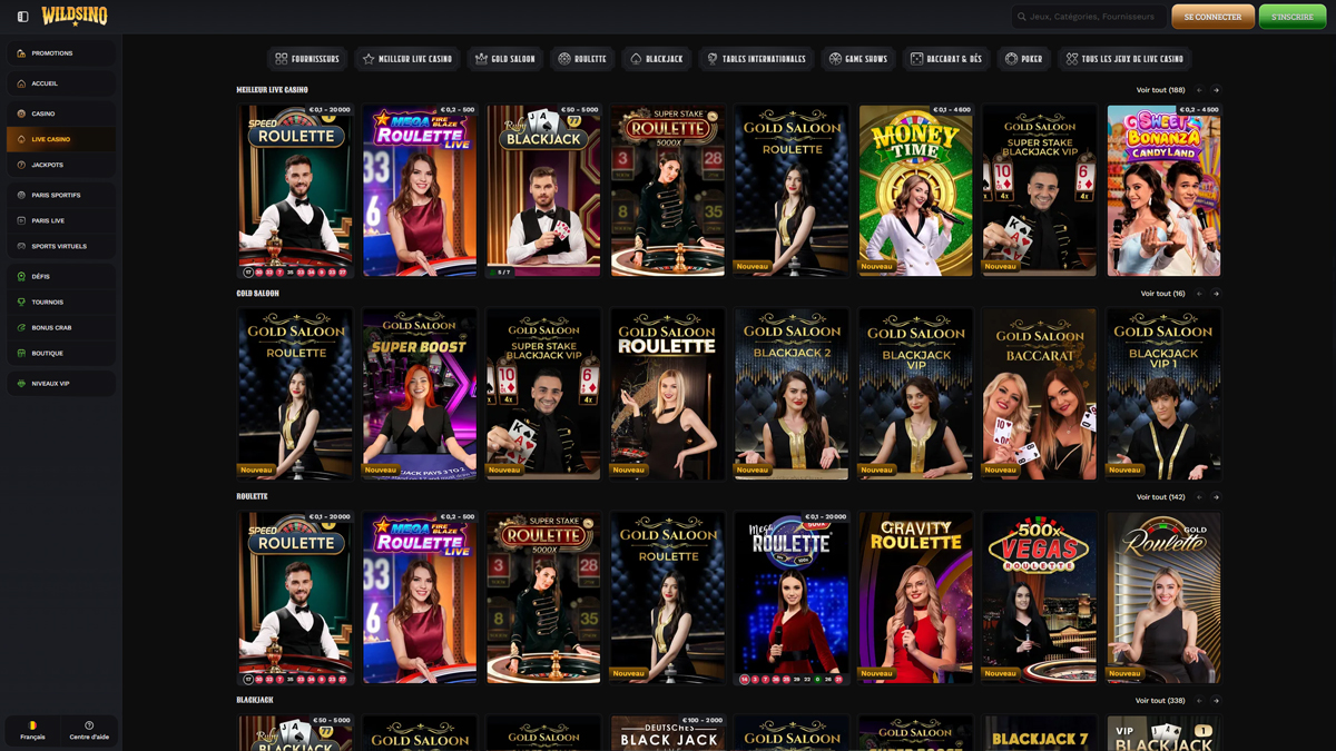 Wildsino Casino uživo casino