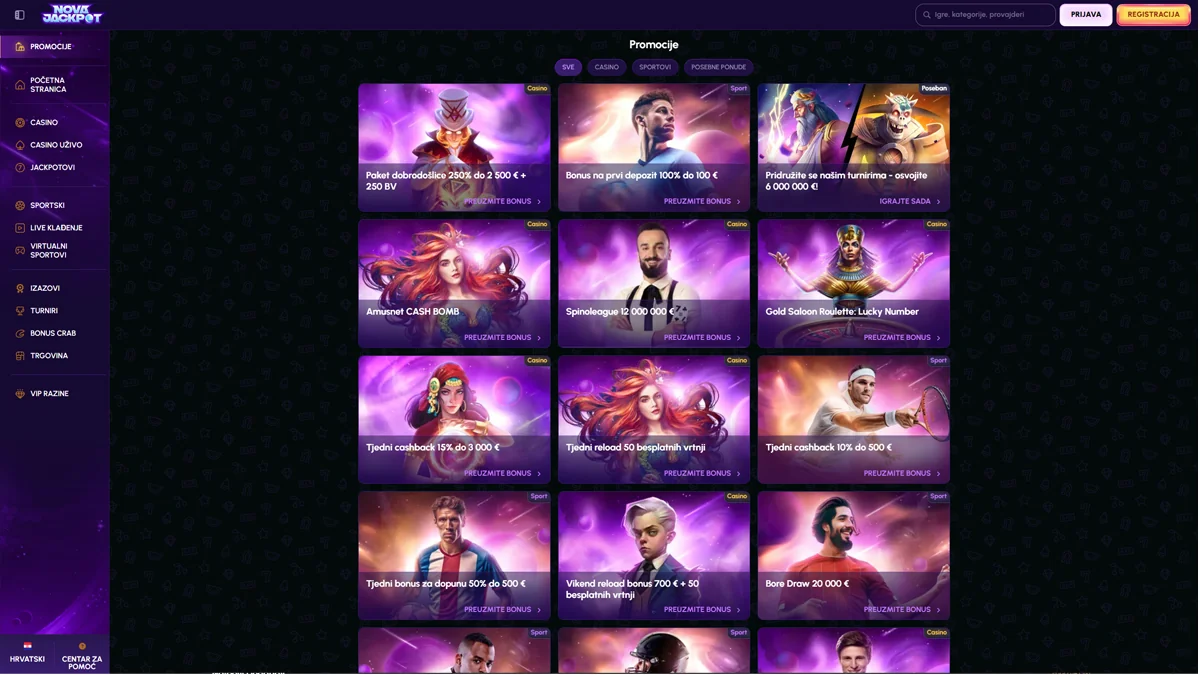 NovaJackpot-Casino-Croatia-Bonuses