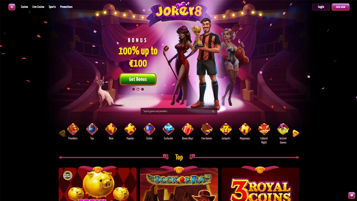 Joker8-Casino-Homescreen