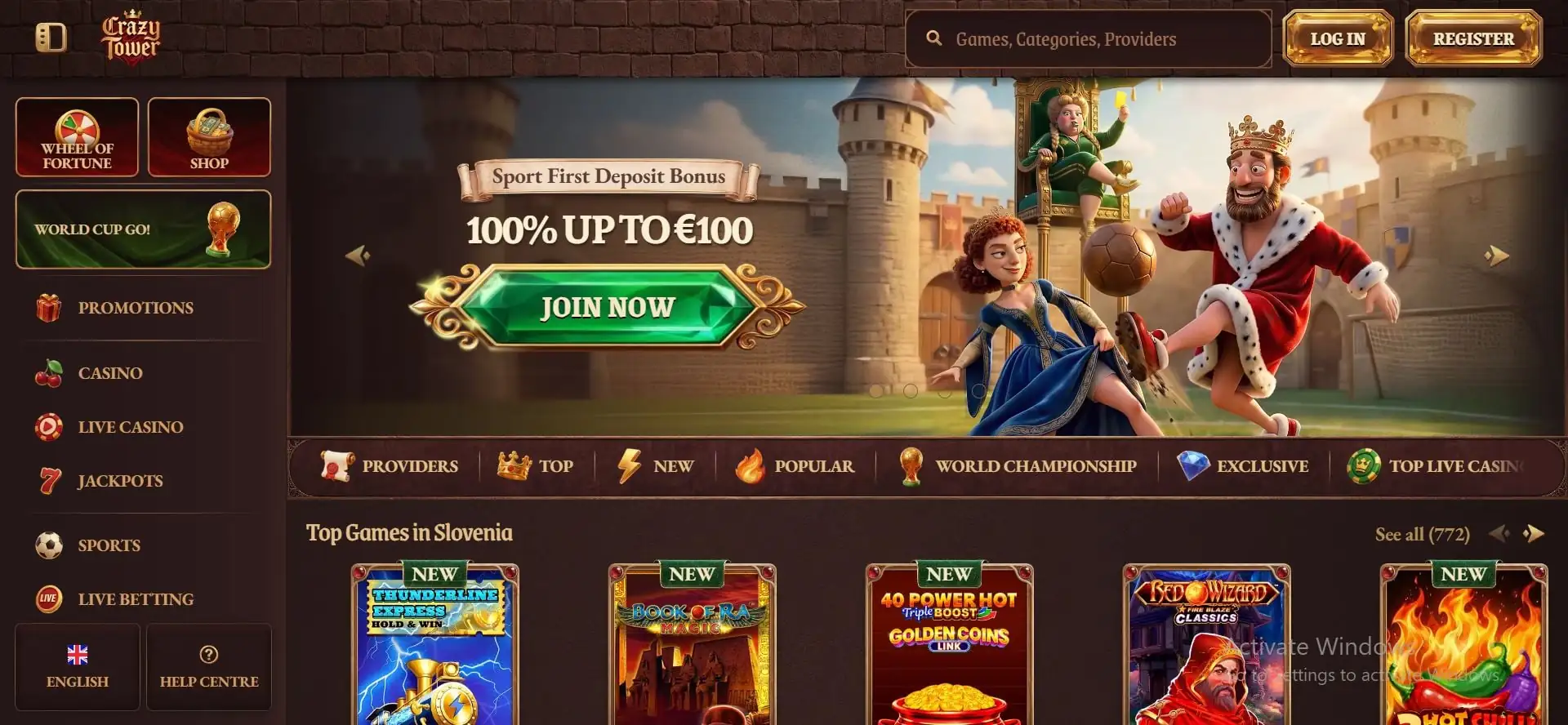 crazy-tower-casino-home-page