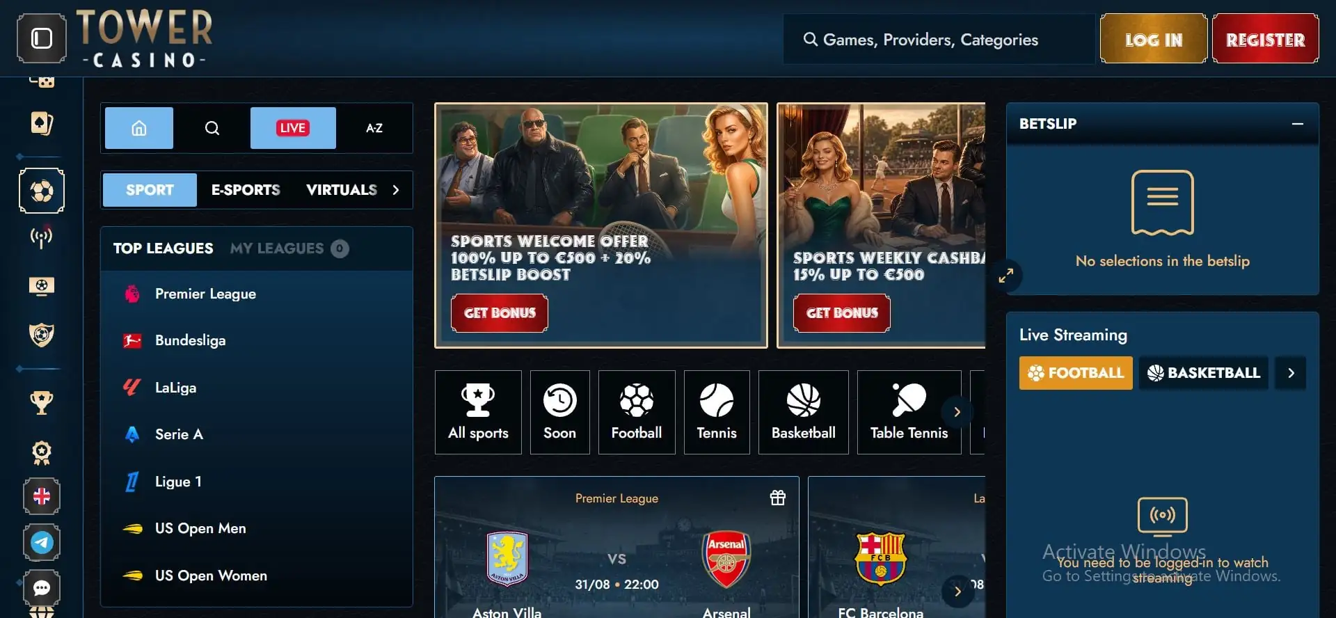 tower casino sports betting
